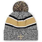 FOCO NFL Unisex-Adult NFL Team Logo Heather Stripe Pom Beanie Hat