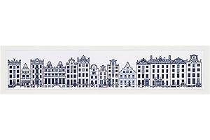 THEA GOUVERNEUR SINCE 1959 Thea Gouverneur - Counted Cross Stitch Kit - City Street Amsterdam - Aida - 16 count - Embroidery Kits for Adults - Crafts - DMC Embroidery Threads and other Cross Stitch Supplies Included - 873A