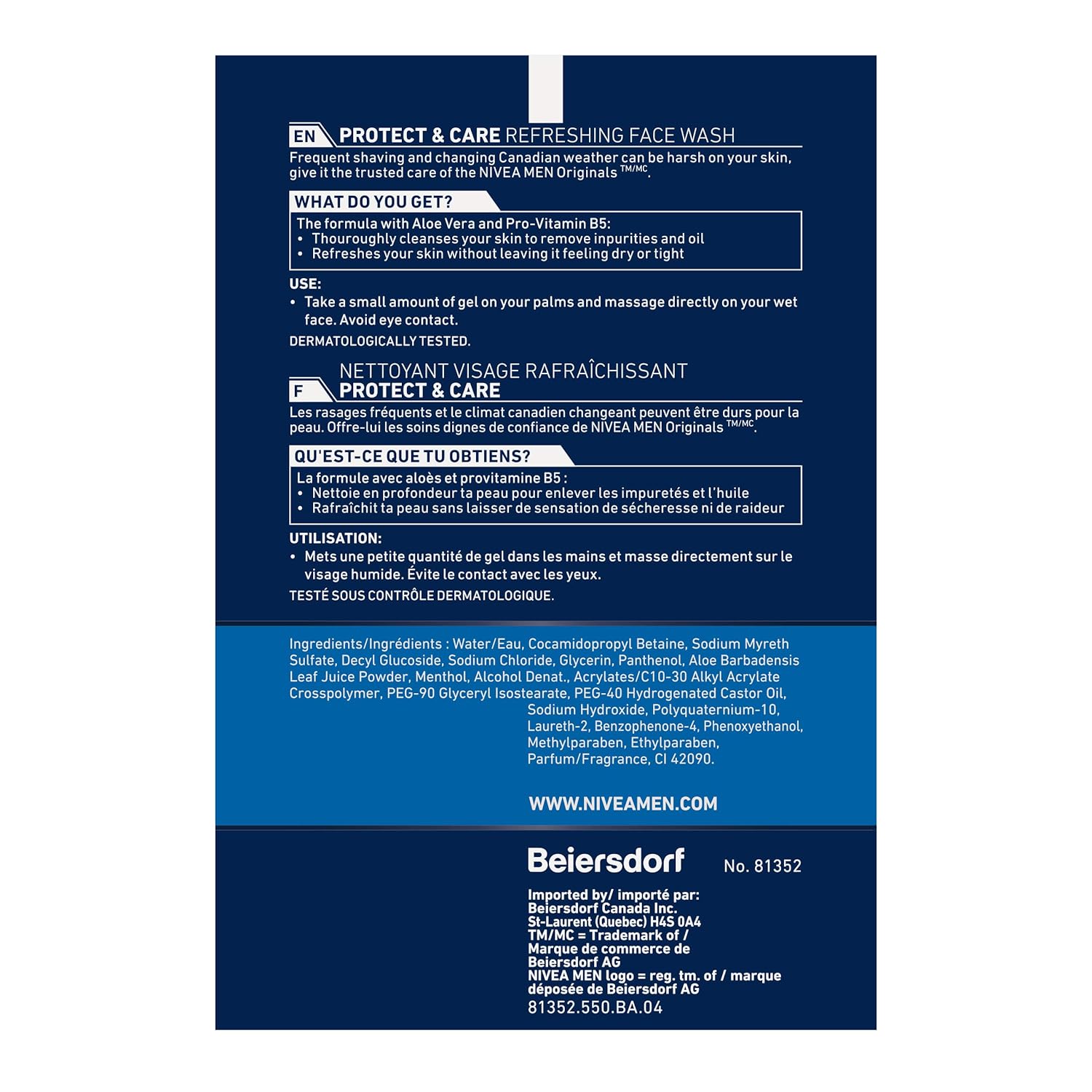 NIVEA Men Maximum Hydration Moisturizing Face Wash - Helps Prevent Dry Tight Skin - 5 fl. oz. Tube: Beauty