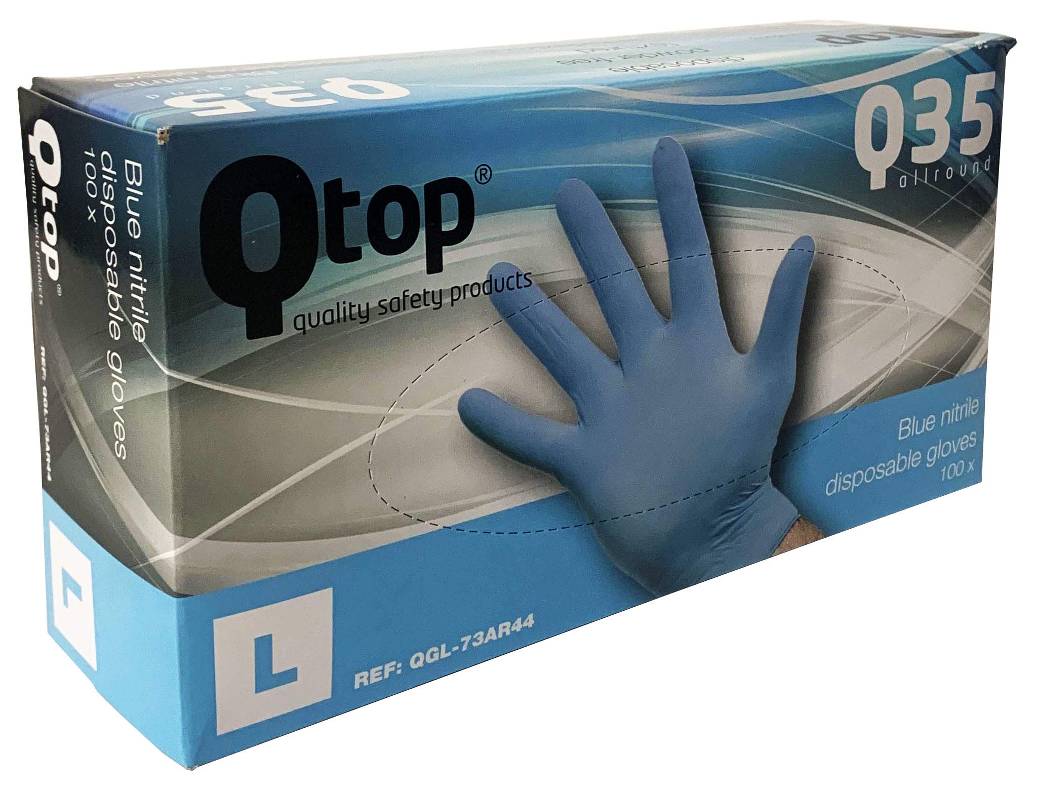 Let's GO By GO srl Let's GO-Nitrile gloves (L, BLUE)