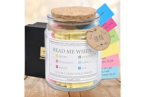 WAIPFARU Bible Verse Jar for Emotions, Birthday Friendship Gifts For Women, Christian Christmas Gifts for Women, Read Me When Bible Jar, Faith Based Birthday Graduation Gift, Gift For Mom