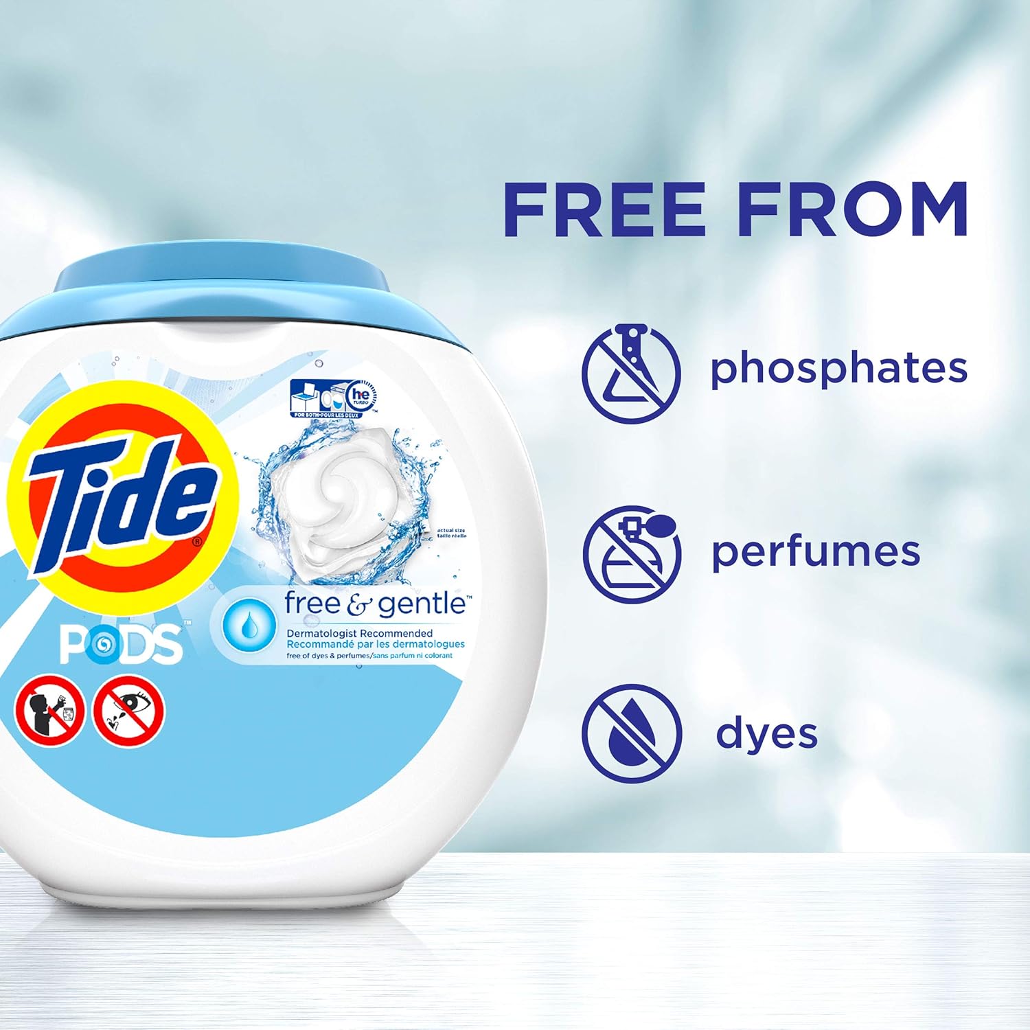 Tide Free and Gentle Laundry Detergent Pods, 81 Count, Unscented and Hypoallergenic for Sensitive Skin: Health & Personal Care