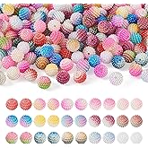 Boutigem 150Pcs 10mm Bubblegum Beads Acrylic Round Berry Beads Imitation Pearl Loose Spacer Bead Colorful Gumball Bead 15 Colors for DIY Crafts Bracelet Necklace Earring Jewelry Making