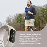 Fitbit Charge 5 Activity Tracker Lunar White Soft Gold Stainless Steel view 2