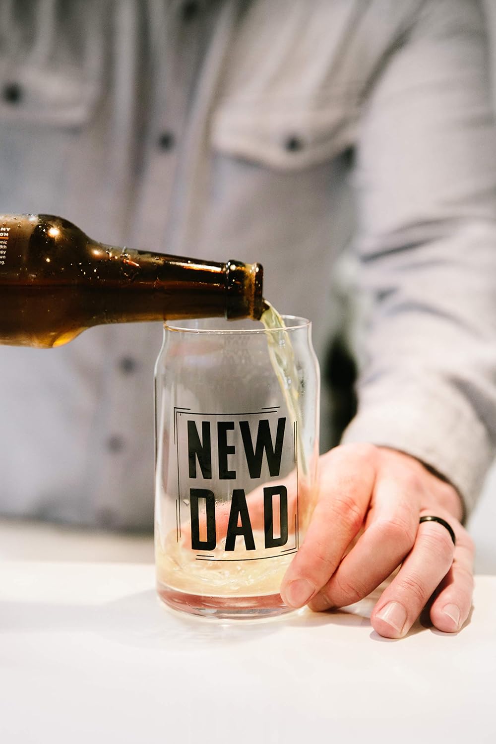 Pearhead New Dad Beer Glass, New Dads or Father’s Day Gift, Fatherhood Pint Glass, Novelty Bar Accessory, 16oz - Image 4