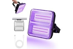 Benss Rechargeable LED UV Black Lights, 100W 395nm 9600 mAh Battery Powered Blacklight, IP65 Waterproof, Portable for Glow Party, Stage Lighting, Halloween, Body Paint, Fluorescent Poster, Neon Glow