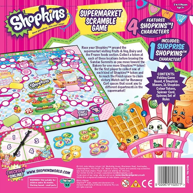 John Adams Shopkins Supermarket Juego de Scramble: Amazon.es ...