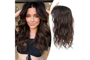 Hair Toppers for Women, 16 Inch Toppers Hair pieces for Women with Thinning Hair Big Base Curly Wavy Wiglets Cover 360° 3D Mi