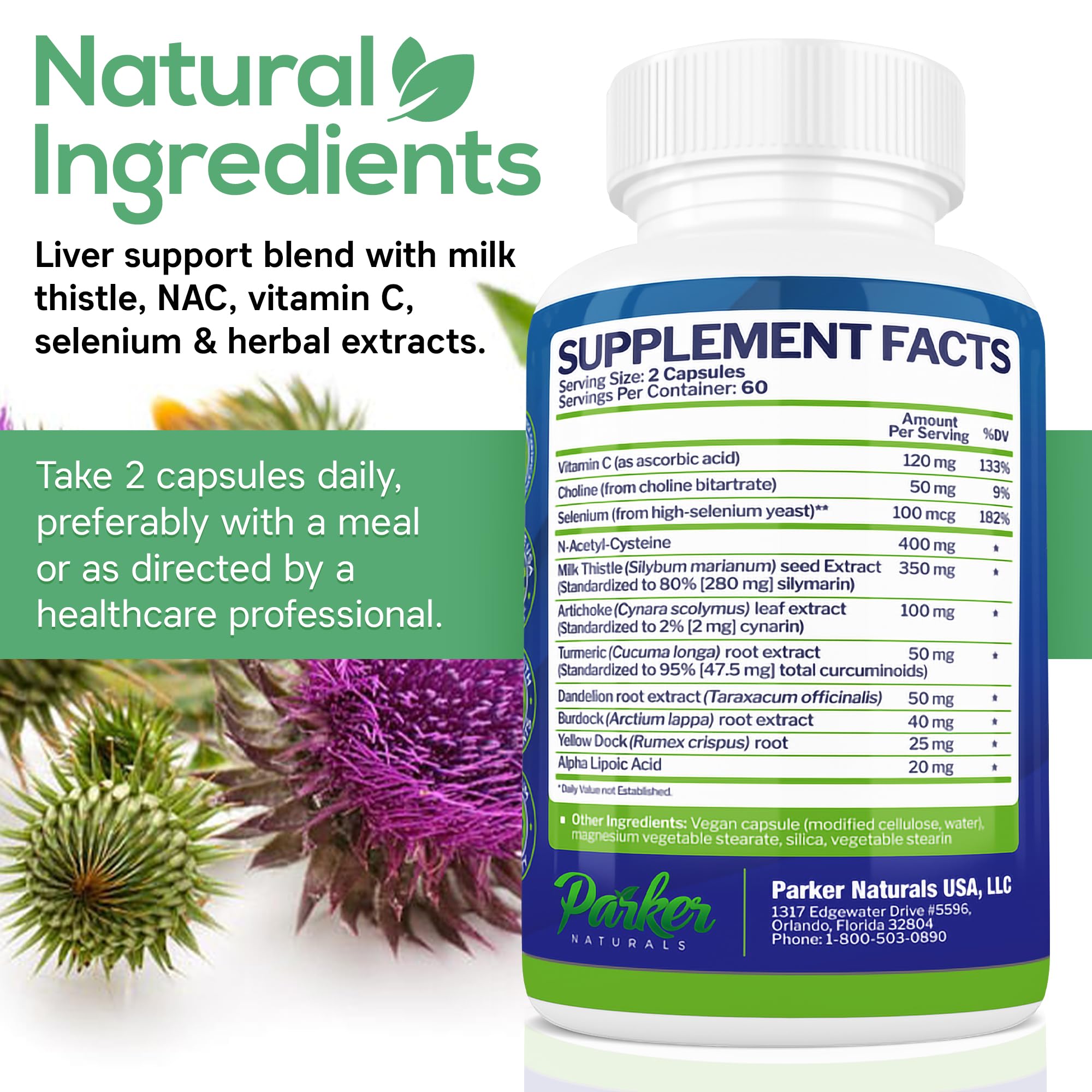 Mua Parker Naturals Liver Support with Milk Thistle & NAC Supplement ...