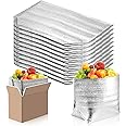 10 Pack Insulated Shipping Bags, Thermal Box Liners for Frozen and Hot Food, Large Waterproof Reusable Insulation Bags for Shopping Bag Insulation Lining Camping Picnic（14" x 9" x 13"）