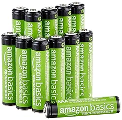 Amazon Basics 12-Pack Rechargeable AAA NiMH