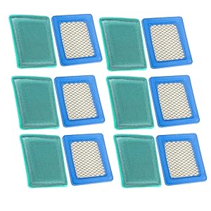HIFROM Flat Air Filter Cartridge Replace for Briggs & Stratton 491588 491588S 4915885 399959 Honda Gc135 Gcv135 Gc160 Gcv160 Gc190 Gcv190 Gx100 Engine with Pre Filter 271933 491435 493537