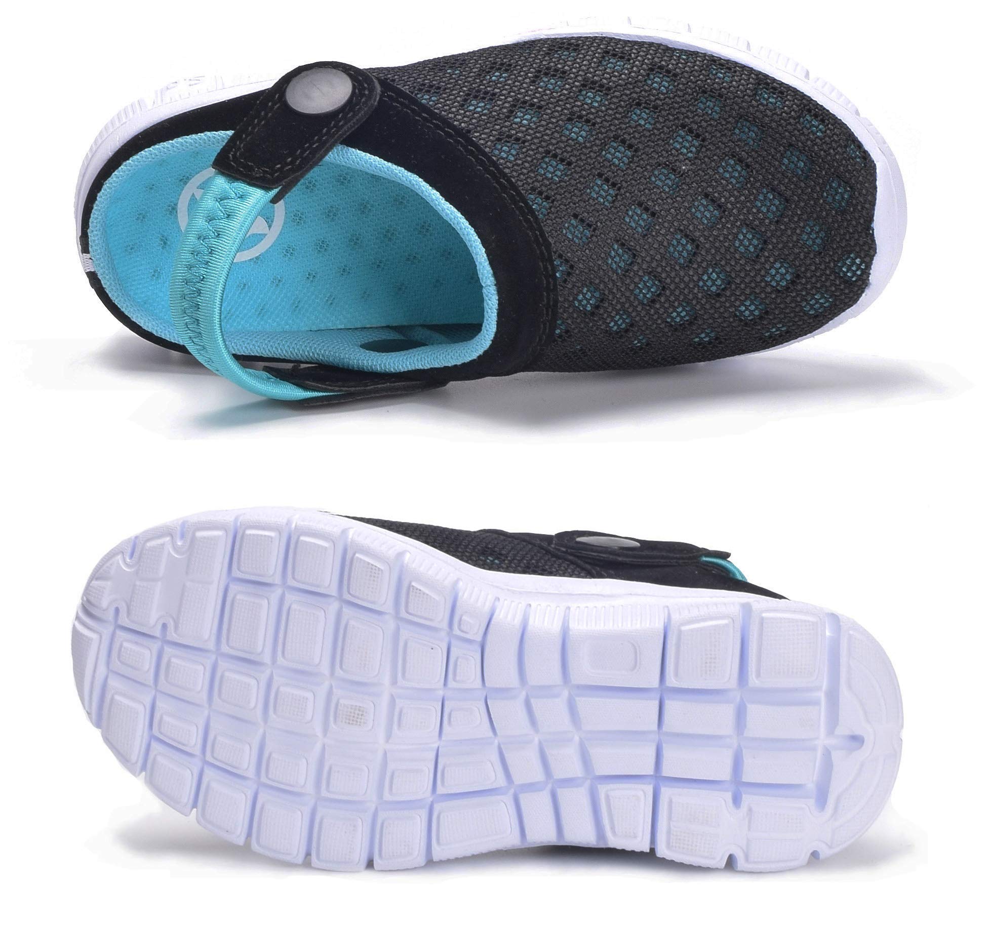 Clogs Kinder Hausschuhe Jungen Mädchen Gartenschuhe Pantoletten Strand Sandalen Atmungsaktiv rutschfest,11-Blau,34 EU 4