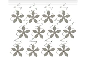 DrainWig Shower, Sink, and Bathtub Disposable Drain Hair Stopper As Seen On Shark Tank, Flower, Silver, 12 Pack