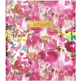 C.R. Gibson Floral Watercolor Refillable 6-Ring Address Book, 440 Entries, 6.5" W x 7.25" L