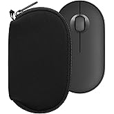 kwmobile Neoprene Case Compatible with Logitech Pebble Mouse 2 M350s / M350 - Case for Mouse Soft Pouch Carry Bag - Black
