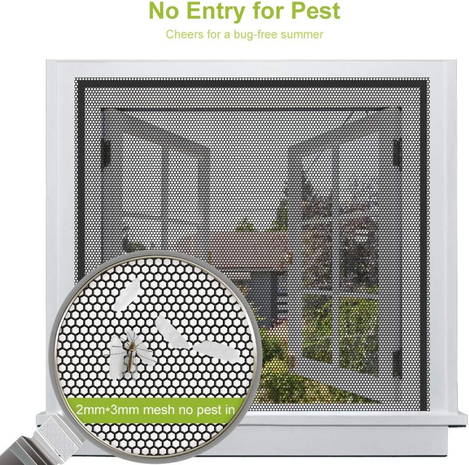 rabbitgoo Moustiquaire fenentre Anti Moustique Blanche pour Velux Vitre Filet Moustiquaire Ruban