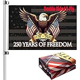 250th anniversary usa Flag 3x5: Double Sided 3-Ply Betsy Ross Flags Heavy Duty - UV Protection & Fade Resistant & Reinforced Brass Grommets - 250 Years Of Freedom