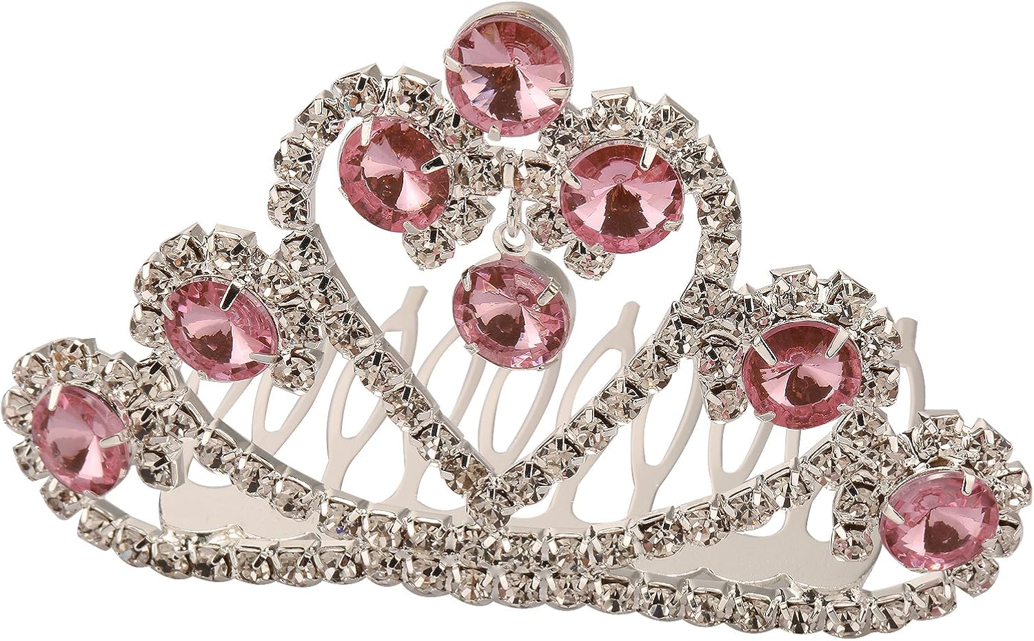 joyliveCY Little Princess Pink Crystal Girls Hair Tiara