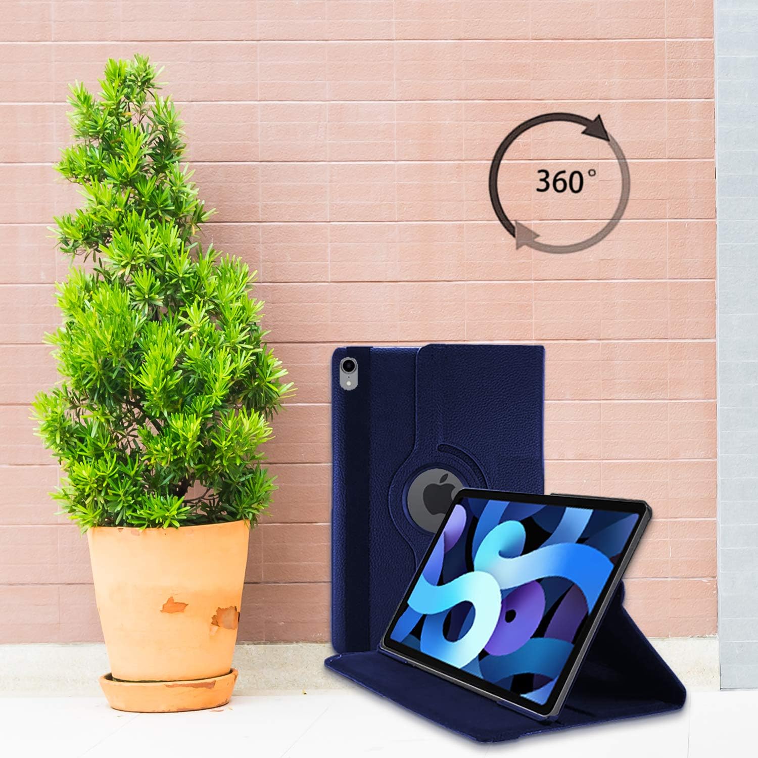 For iPad Air 11 (M4 2026/M3 2025/M2 2024) Case/iPad Air 10.9 4th 2020/5th 2022 Generation 360 Rotating Stand Multi-Angle Viewing Auto Wake/sleep Smart Folio Kids Friendly Protective Cover (BLUE) - Image 5
