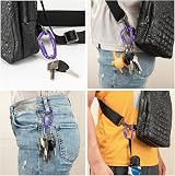 2 Pack Carabiner Clip 12KN Auto Lock Twist Lock D Shape Heavy Duty view 7
