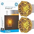 GE Jewel LED Night Light, Plug-in, Always on, Amber, UL-Certified, Energy Efficient, Ideal Nightlight for Bedroom, Bathroom, Nursery, Hallway, Kitchen, 11286, 2 Pack
