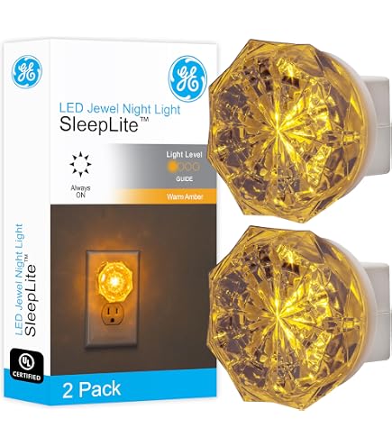 Stained Glass Pattern LED Night Light With Dusk-to-Dawn Sensor – 0.5W Plug-in Dimmable Wall Lamp For Bedroom & Bathroom (Square)