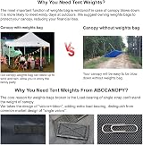 ABCCANOPY 4 Pack Gazebo Weight Bags Heavy Duty 1680D Waterproof Gray view 4