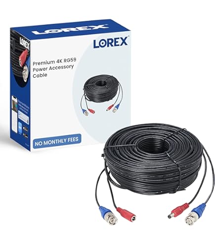 4-Pack 4K Security Camera Cable 150FT BNC Cable, Camera Wire CCTV, Pre-Made All