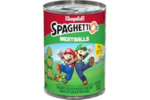 SpaghettiOs Super Mario Bros Canned Pasta with Meatballs, 15.6 oz Can