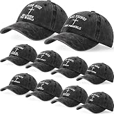 Zoooyawn 10 Pcs Jesus Christian Hats for Men Women Christmas Christian Baseball Caps Religious Church Gifts