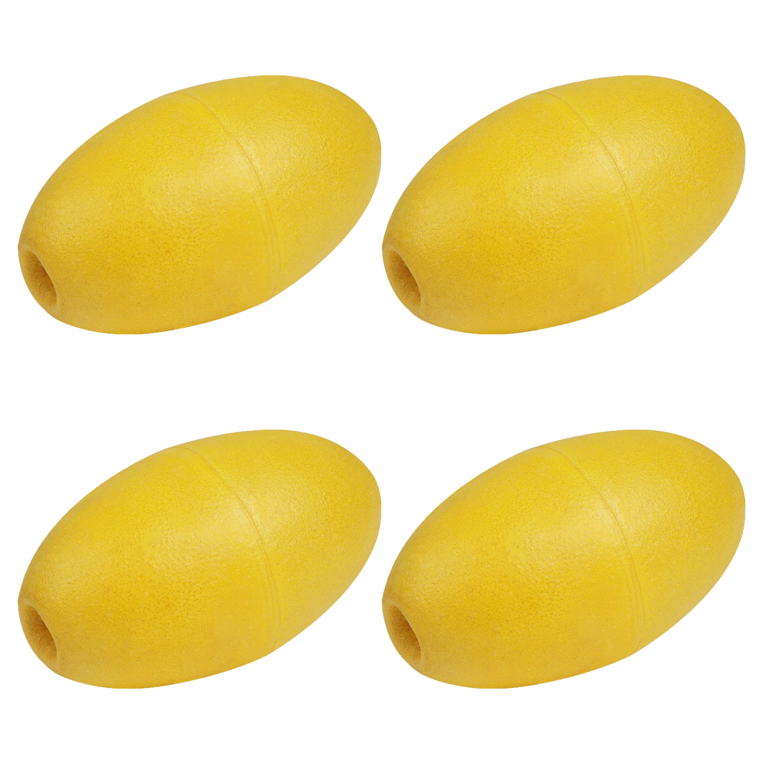 Rope Floats Marine Buoy Float, 4pcs Fishing Marker Buoy EVA Yellow Boat Accessory Kayak Canoe Drift Anchor Floating Ball for Tow Rope Throw Line Dock Marine Accessories (YELLOW, L*W-13 * 7.5cm)