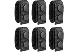 XSCQ BienBion 6PCS Belt Keepers for Duty Belt,Nylon Belt Keepers,2¼" Wide Double Snaps Duty Belt Keepers,Security Tactical Belt Loop for Police Equipment Accessories