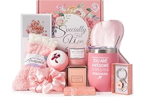 Birthday Gifts Basket for Women,Unique Get Well Soon Basket Set Self Care Package Inspirational Christmas Box Thinking of You