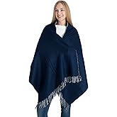 HATSQUARE Women Winter Oversize Shawl, Blanket Scarf, Soft Warm Double Sided Pashmina Shawl, Houndstooth Wrap Long Scarf