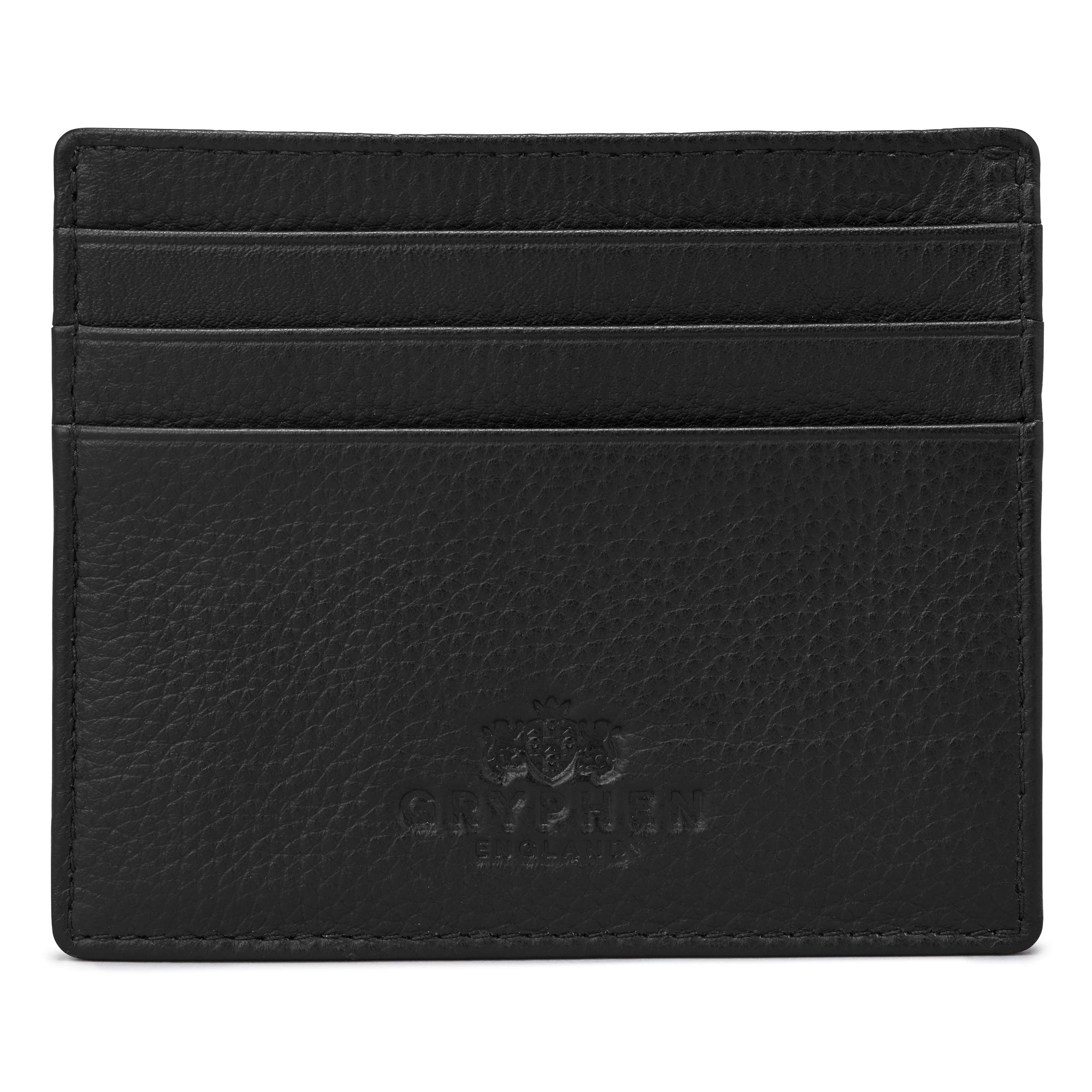 Gryphen Hoxton Slim Leather Credit Card Holder Wallet (Black)