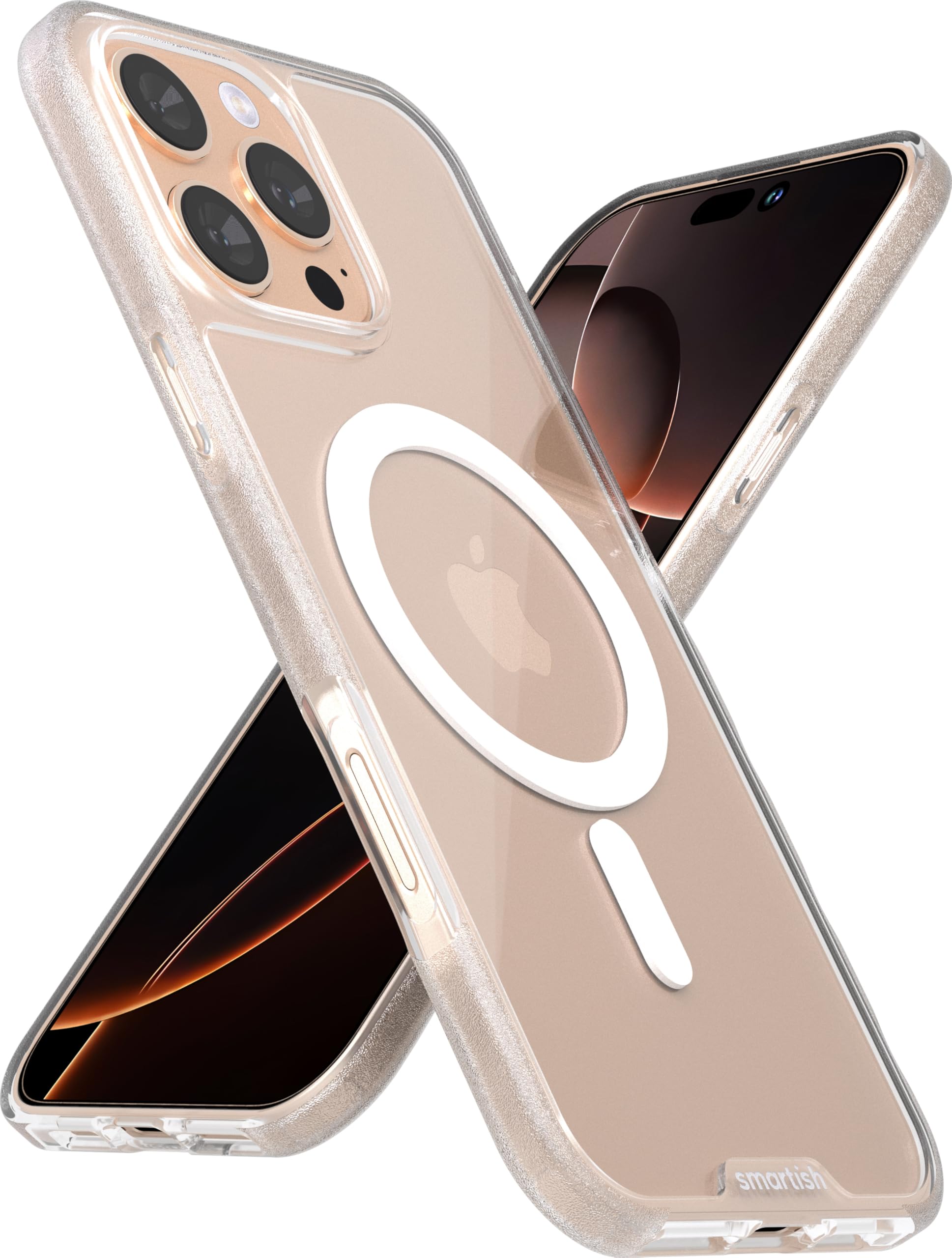 Photo 1 of Smartish® iPhone 16 Pro Max Magnetic Case - Gripmunk Compatible with MagSafe [Lightweight + Protective] Slim & Thin Grip Cover with Microfiber Lining for Apple iPhone 16 Pro Max - Clearly Clear