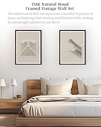 iHery Natural OAK Wood One Lost Sheep Framed Wall