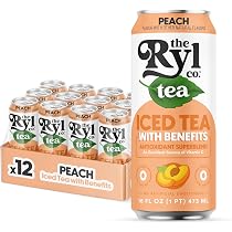 Amazon.com: Ryl 冰茶、桃子、抗氧化劑超級混合、零糖、低碳水化合物 ...