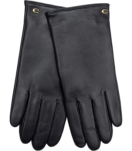 Coach New York Leather Tech Glove at Amazon Women's Clothing store
