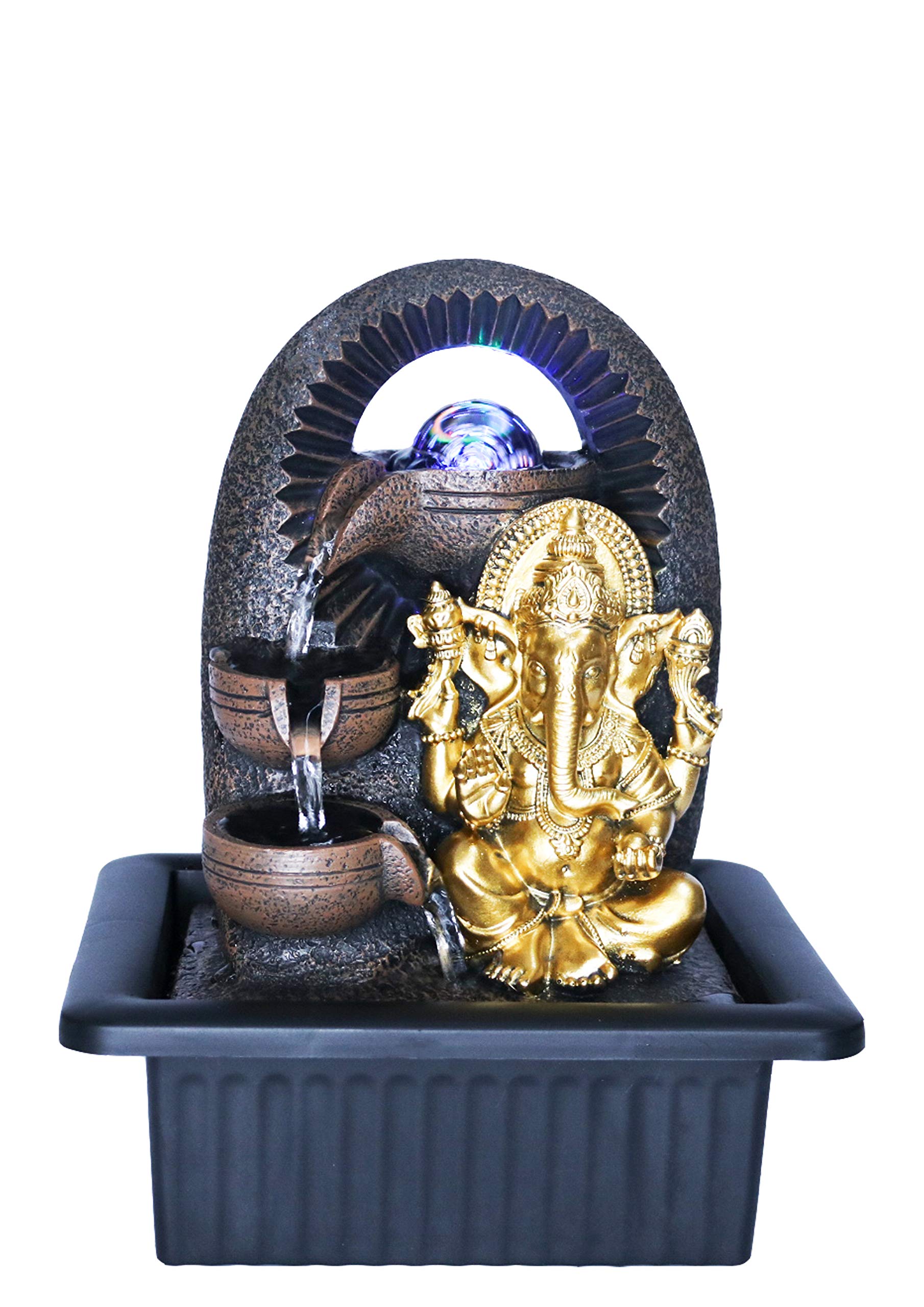 Perfection Water Fountain with LED Light and Spinning Colour Changing Ball | USB |
