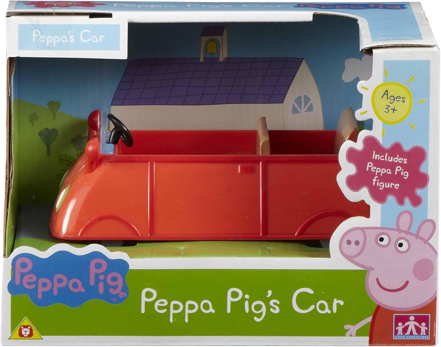 peppa pig red car