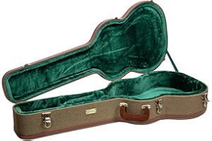 Crossrock Master Series Classical Guitar Case for 4/4 Nylon String | Olive Green Eco Tweed Fabric, Re-Engineered Shell, Leather Handle & Forest Green Velvet Interior