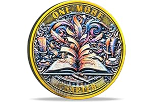 Strugglejewelry One More Chapter and Go to Bed Decision Maker Coin - Perfect for Book Lovers and Night Owls (Gold)
