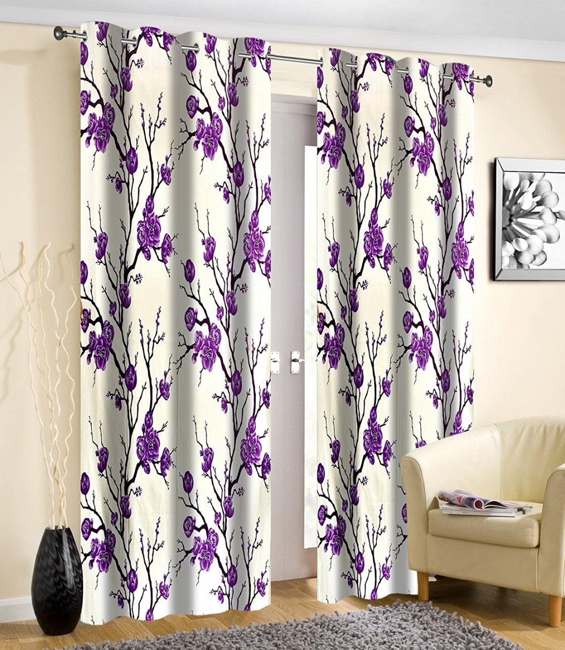 Buy Home Desirica Polyester And Cotton Blend Window Curtains