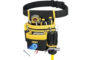Tool Belt,Magnetic Tool Pouch,13-Pockets Tool Belts for Men,Detachable & Adjustable Tool Pouch Belt for Electrician,Carpenter