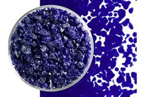 GLACIAL ART GLASS Deep Cobalt Blue Glass Frit Coarse Bullseye COE 90 Fusible- 2 Ounces