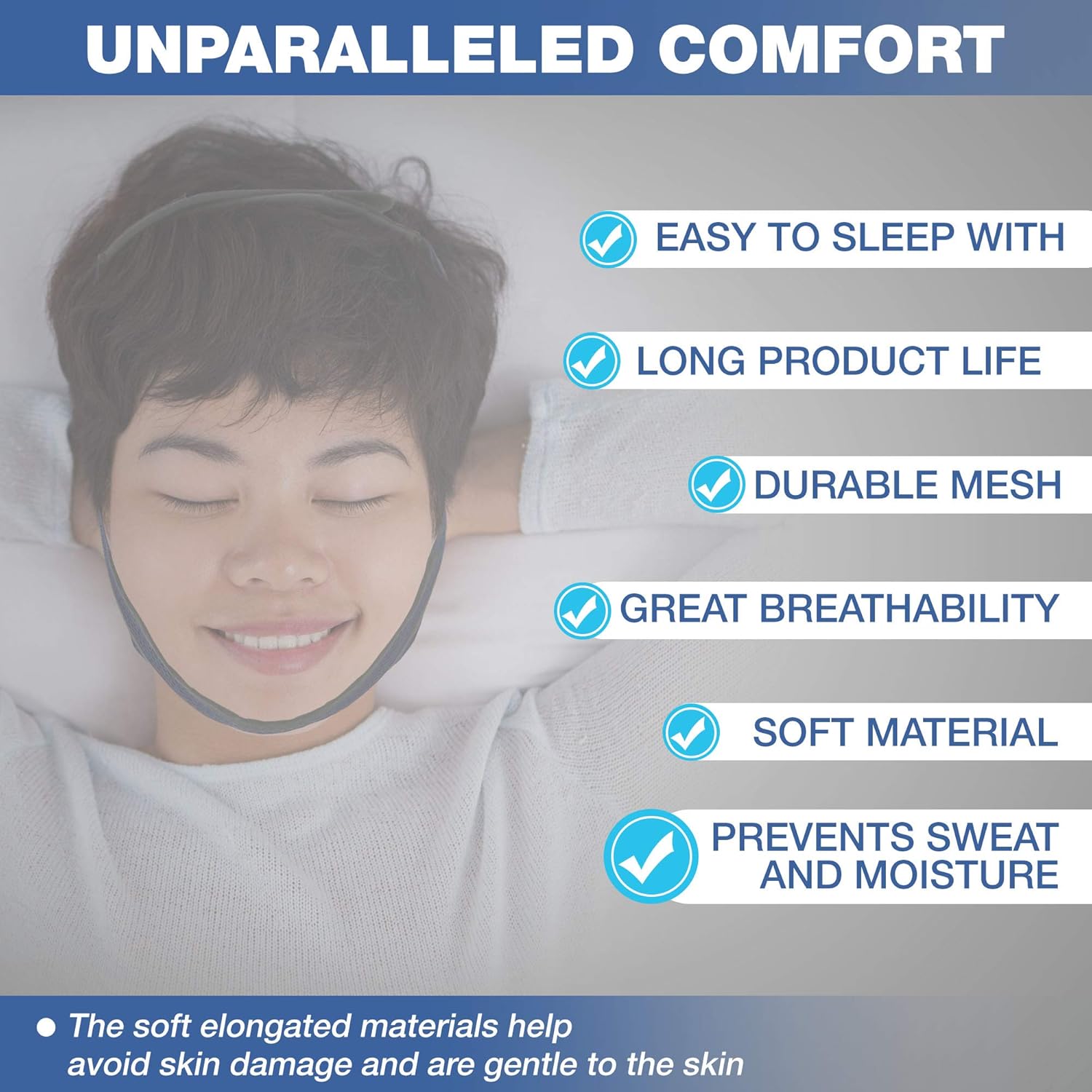 Supotto Belt Chin Strap for Mouth Breather L size| Portable Anti-Snore Sleeping Device | Sleep Care & Snoring Accessories | Quiet Breathing & Jaw Aid Equipment: Health & Personal Care