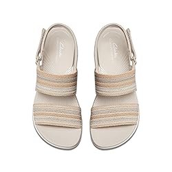 Clarks Women's Arla Stroll Flat Sandal, Beige