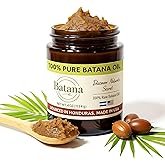Unrefined Batana Oil for Hair Growth - 100% Raw Unrefined Batana Oil from Honduras - Dr. Sebi Approved Pure Hair Treatment for Thicker Hair - 4oz